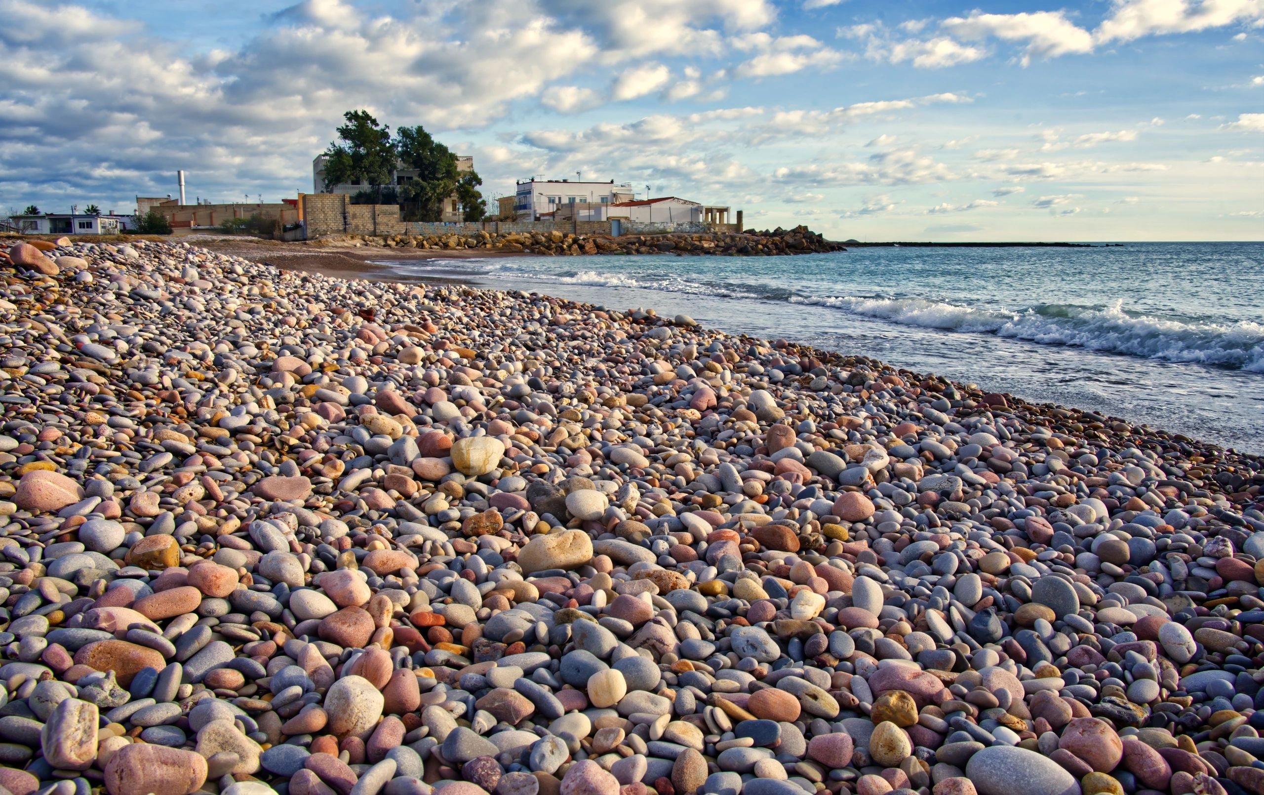 Valencia beach shoreline on Spain’s Mediterranean coast